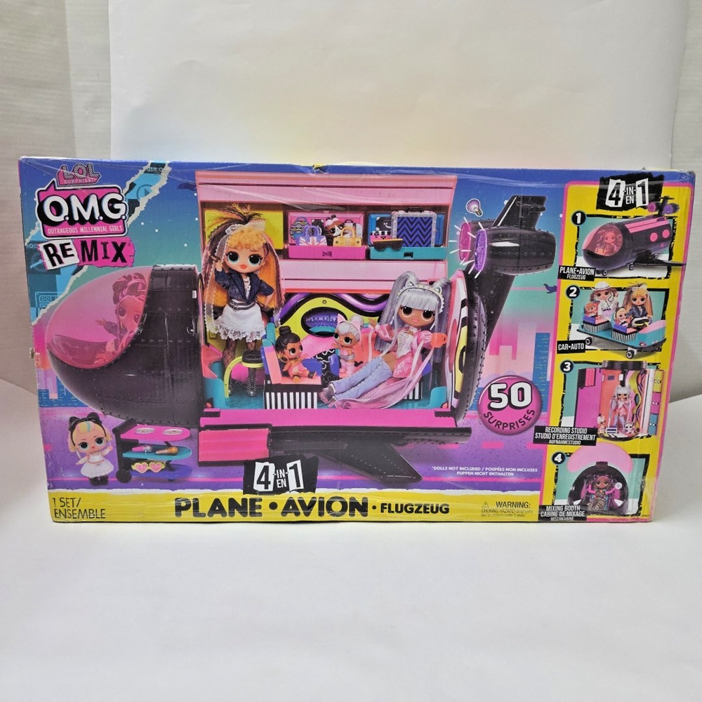 New LOL Surprise OMG Remix 4-in-1 Plane Playset 50 Surprises Toy Set Great Gift!